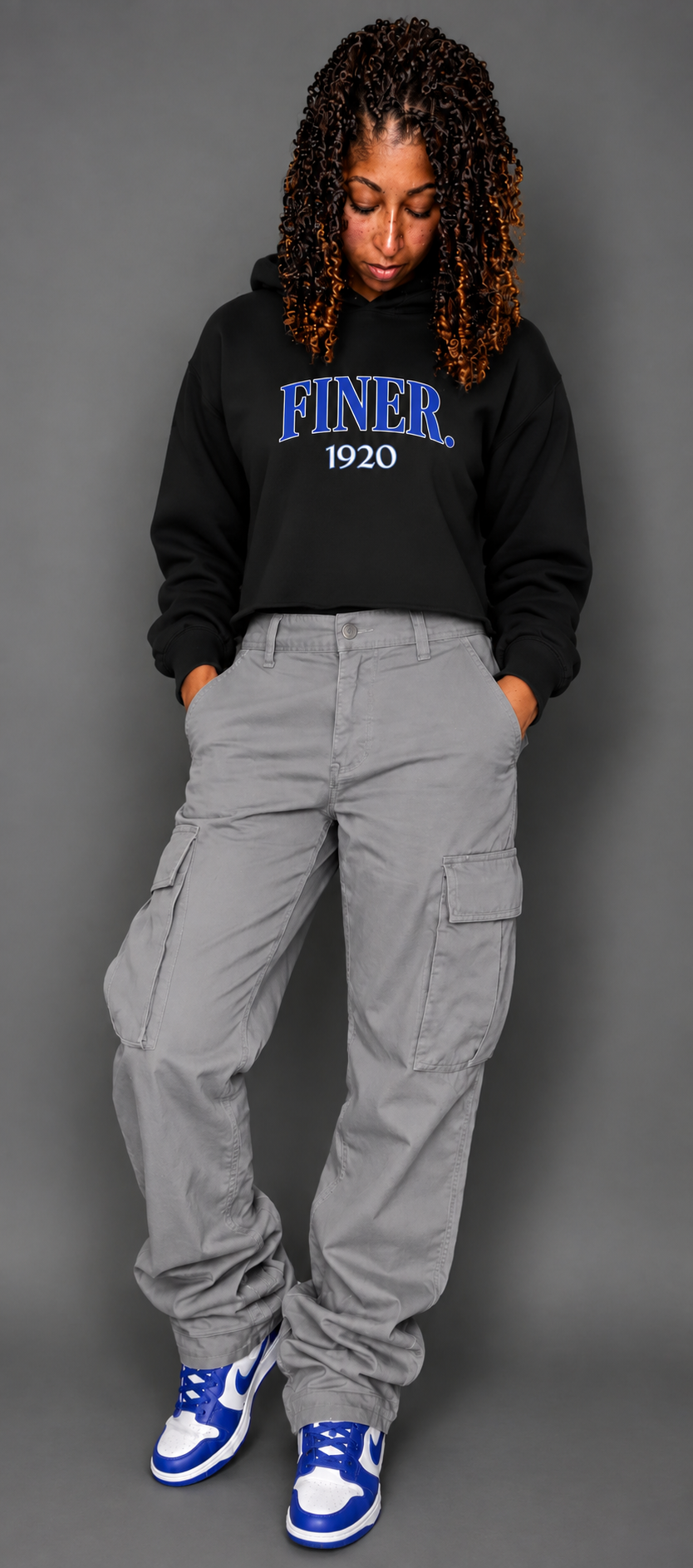 FINER 1920...Crop Hoodie - DOVELY EDITION
