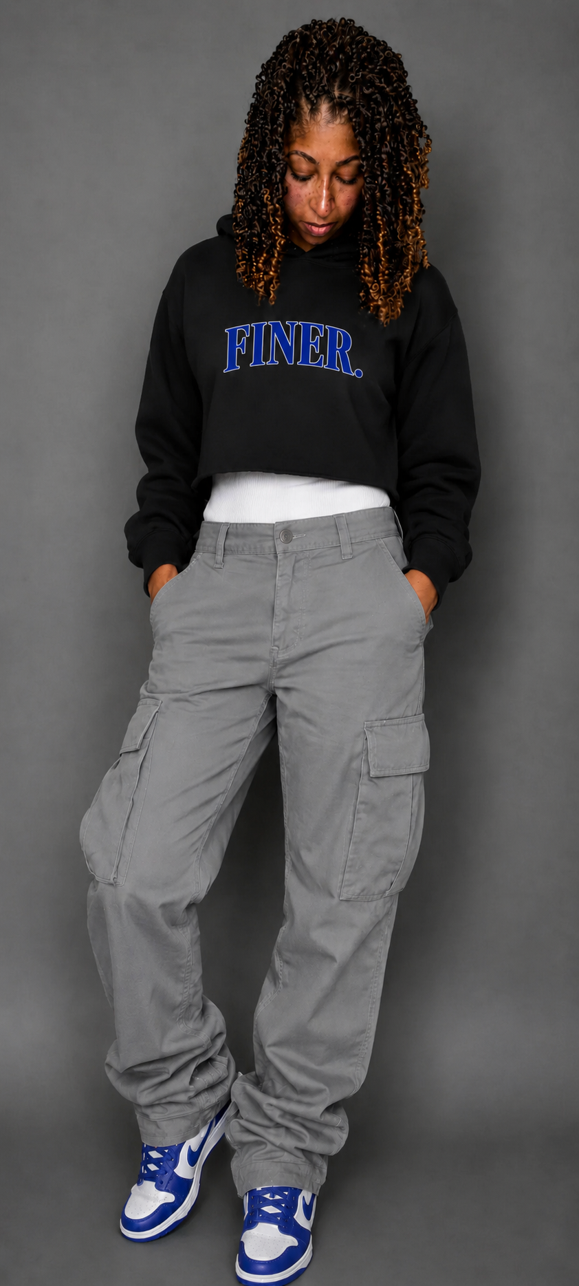 FINER...Crop Hoodie - DOVELY EDITION