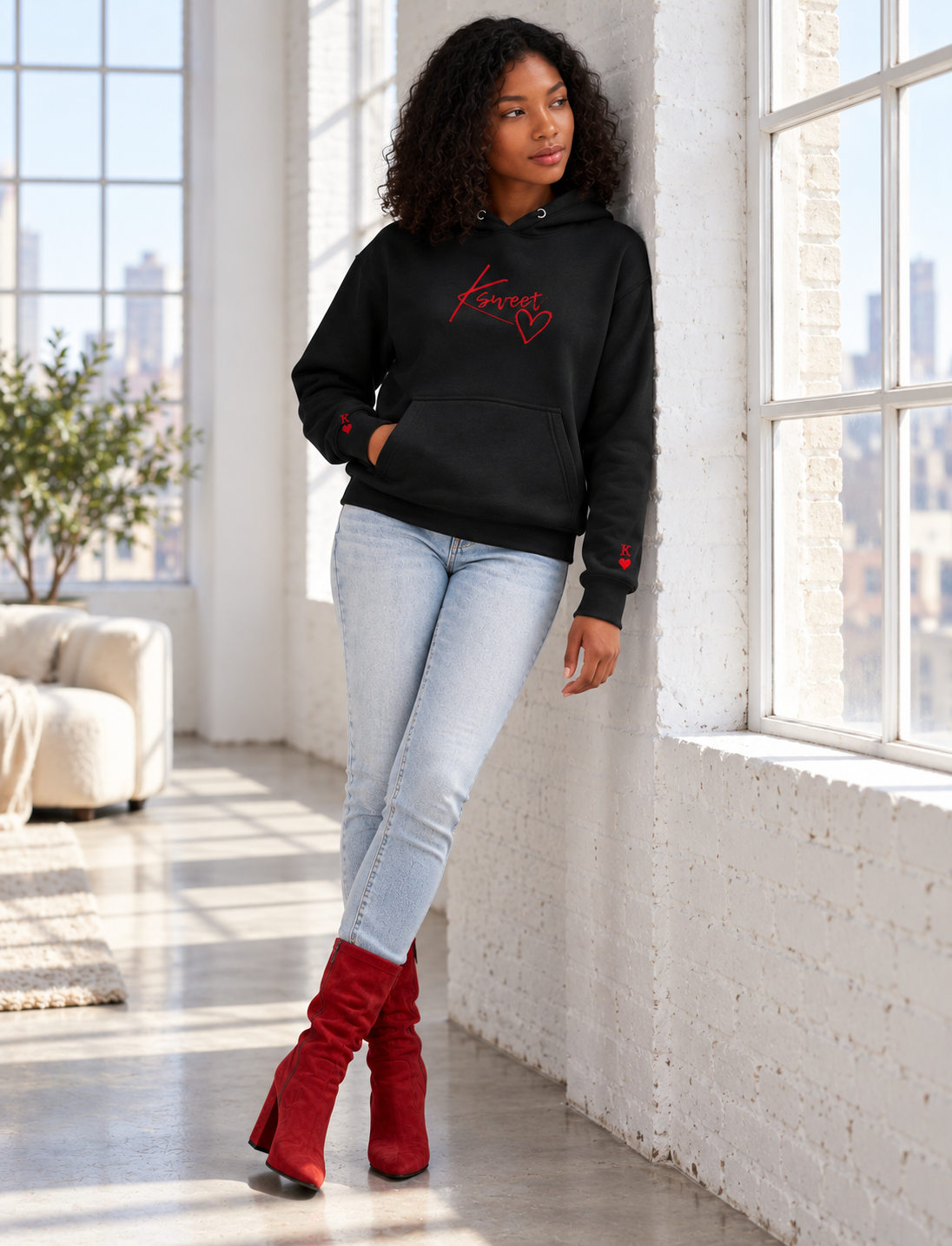K-Sweet Embroidered Hoodie - Dani Skyy Collection