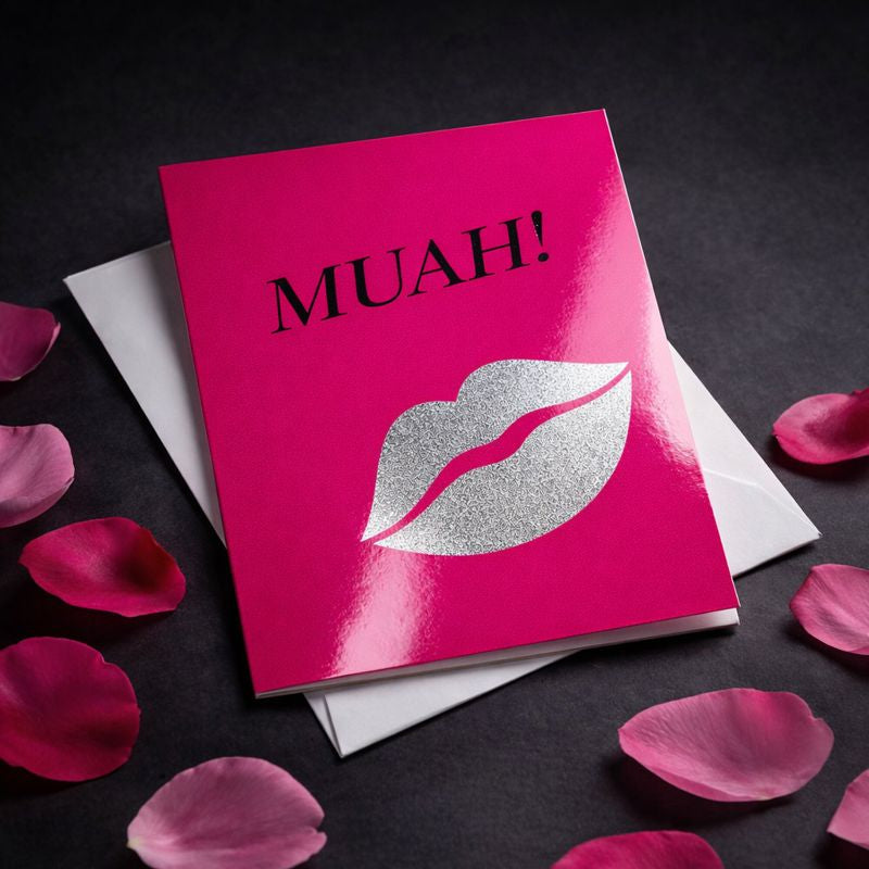 MUAH! — A Luxury Valentine’s Card Set (10 Cards + 10 Envelopes)