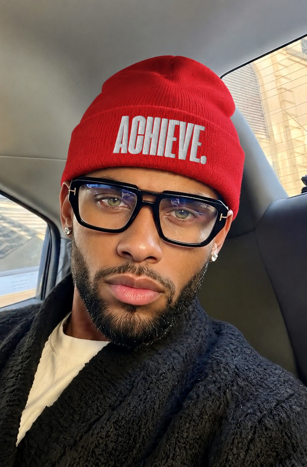 ACHIEVE Premium Embroidered Cuffed Beanie