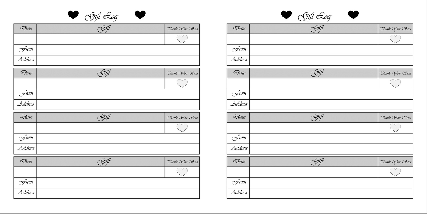 "I Said Yes" Bridal Guest Book & Gift Registry- Black & White Edition