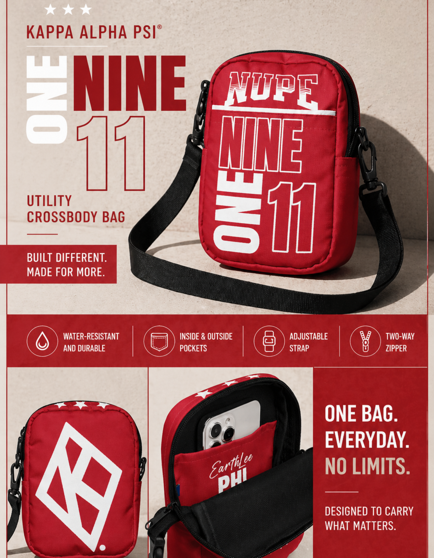 NUPE ONE NINE 11 Utility crossbody bag