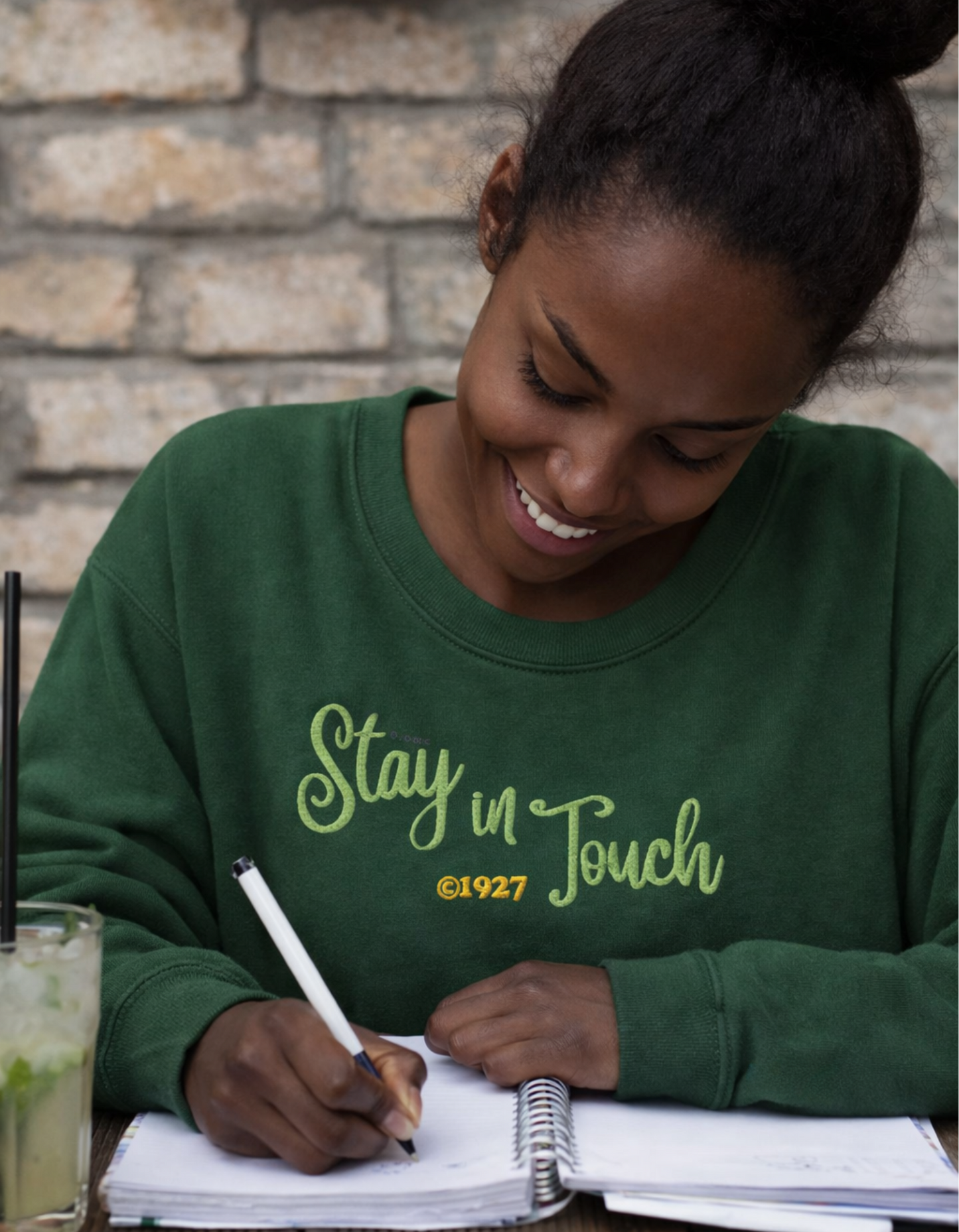 Stay In Touch c.1927  Premium Embroidered Sweatshirt