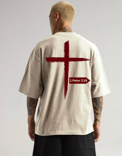 FAITH OVER FEAR 1 PETER 2:24 Boxy Tee