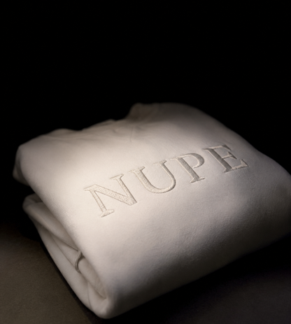 NUPE. Blanc En Blanc Premium Embroidered Crewneck