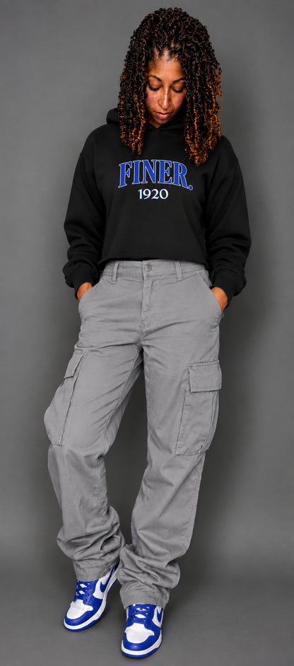 FINER 1920...Crop Hoodie - DOVELY EDITION