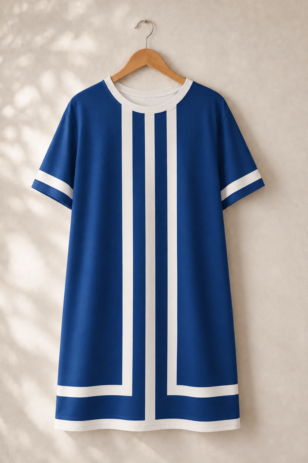 The Linea Dress - Royal Blue & White