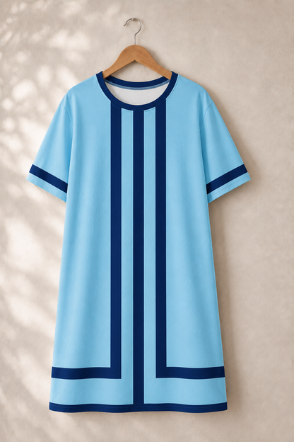 The Linea Dress - Royal & Sky Blue