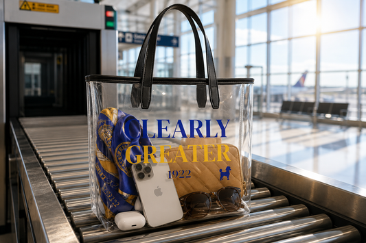 CLEARLY GREATER Clear stadium tote bag