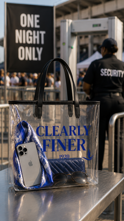 CLEARLY FINER 1920 Clear tote bag