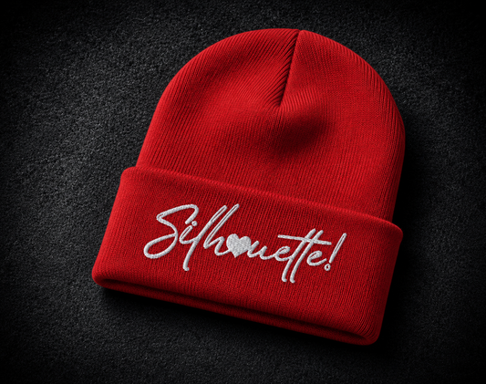 The Silhouette Premium Embroidered Cuffed Beanie