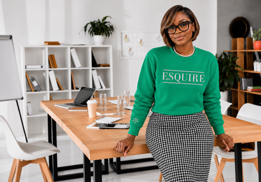 ESQUIRE - The Magister Crew - EMERALD & White Edition Embroidered Crew