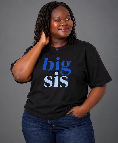 BIG SIS™ Oversized Tee —Sky Blue & Royal
