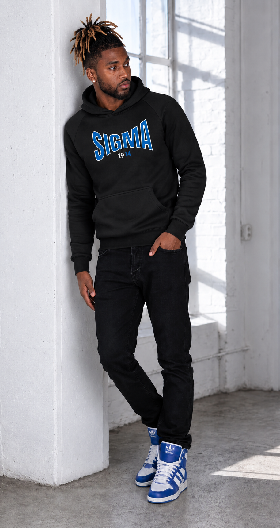 BIG SIGMA Super Heavyweight Embroidered Hoodie