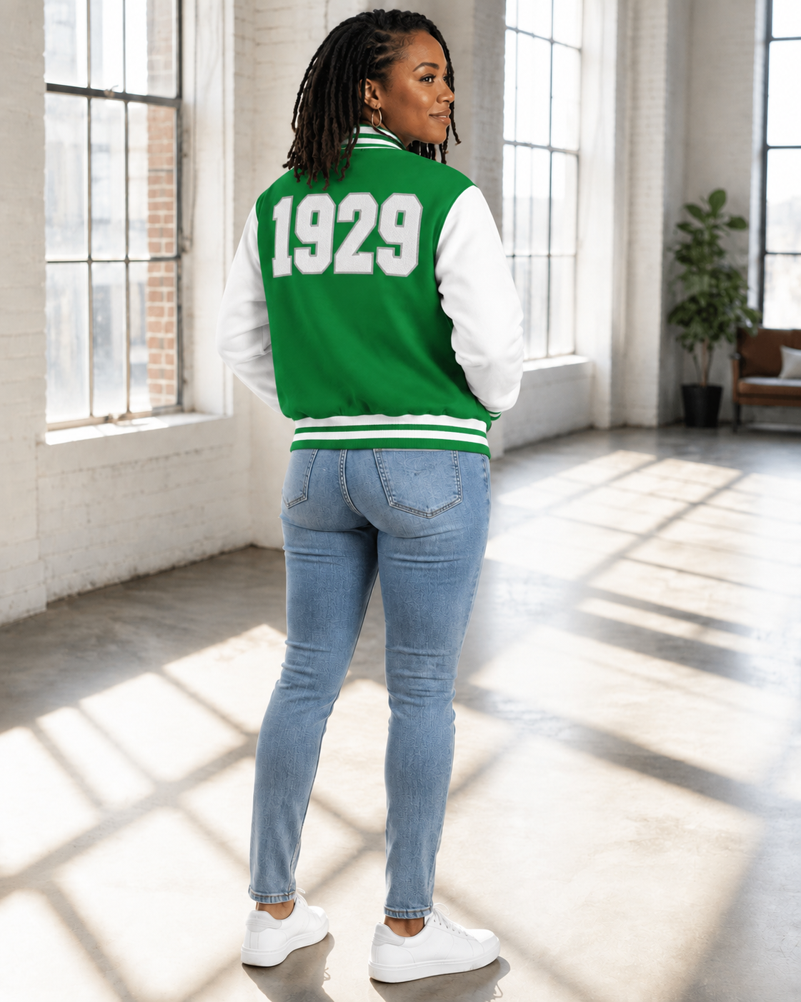 The LAMBDA GIRL Heavyweight letterman jacket