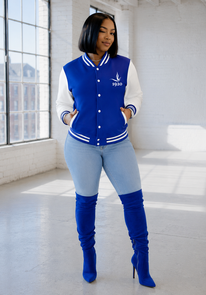 FINER WOMEN ONLY Heavyweight letterman jacket