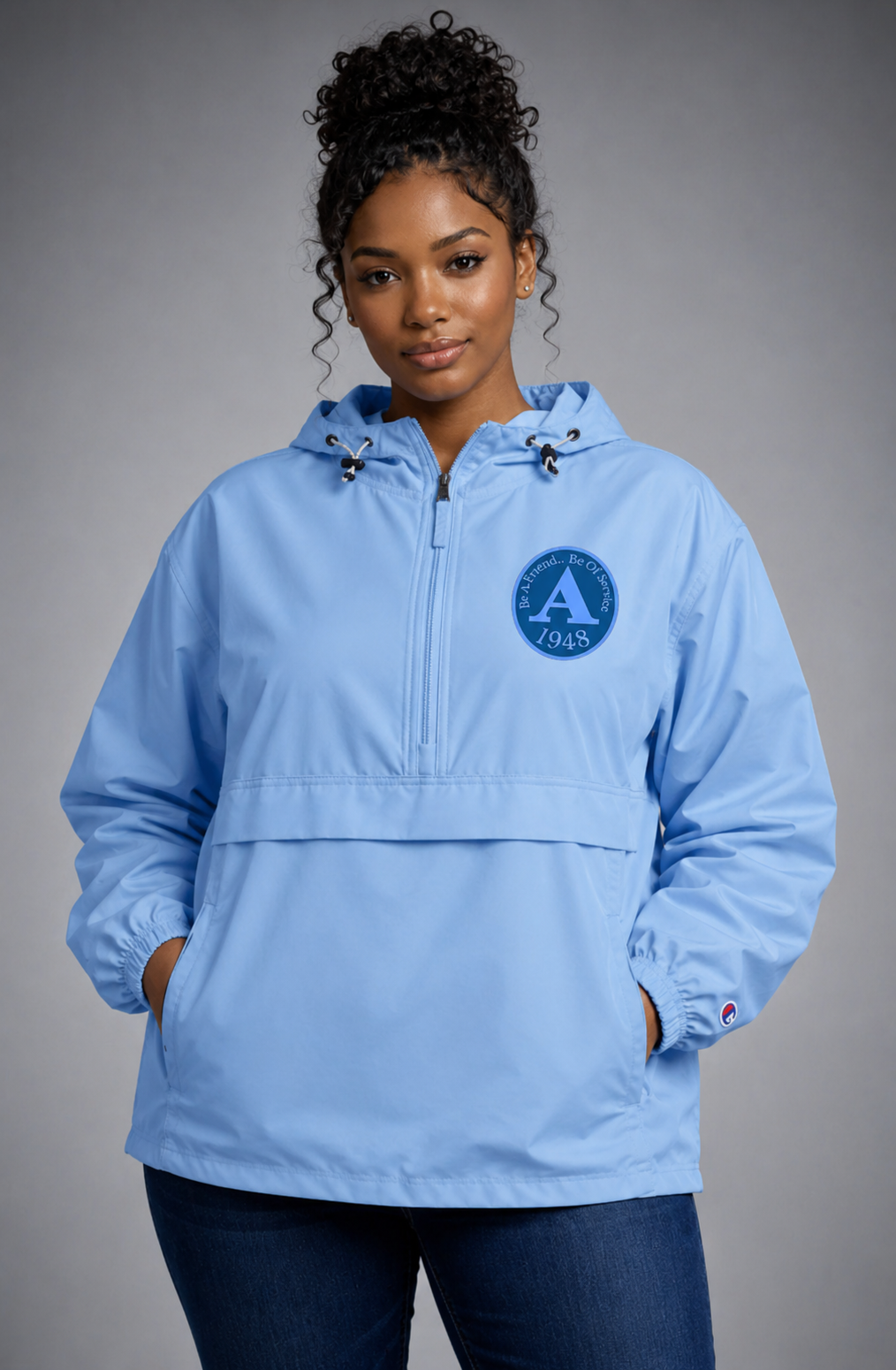 Amicae 1948 Embroidered Champion Packable Jacket