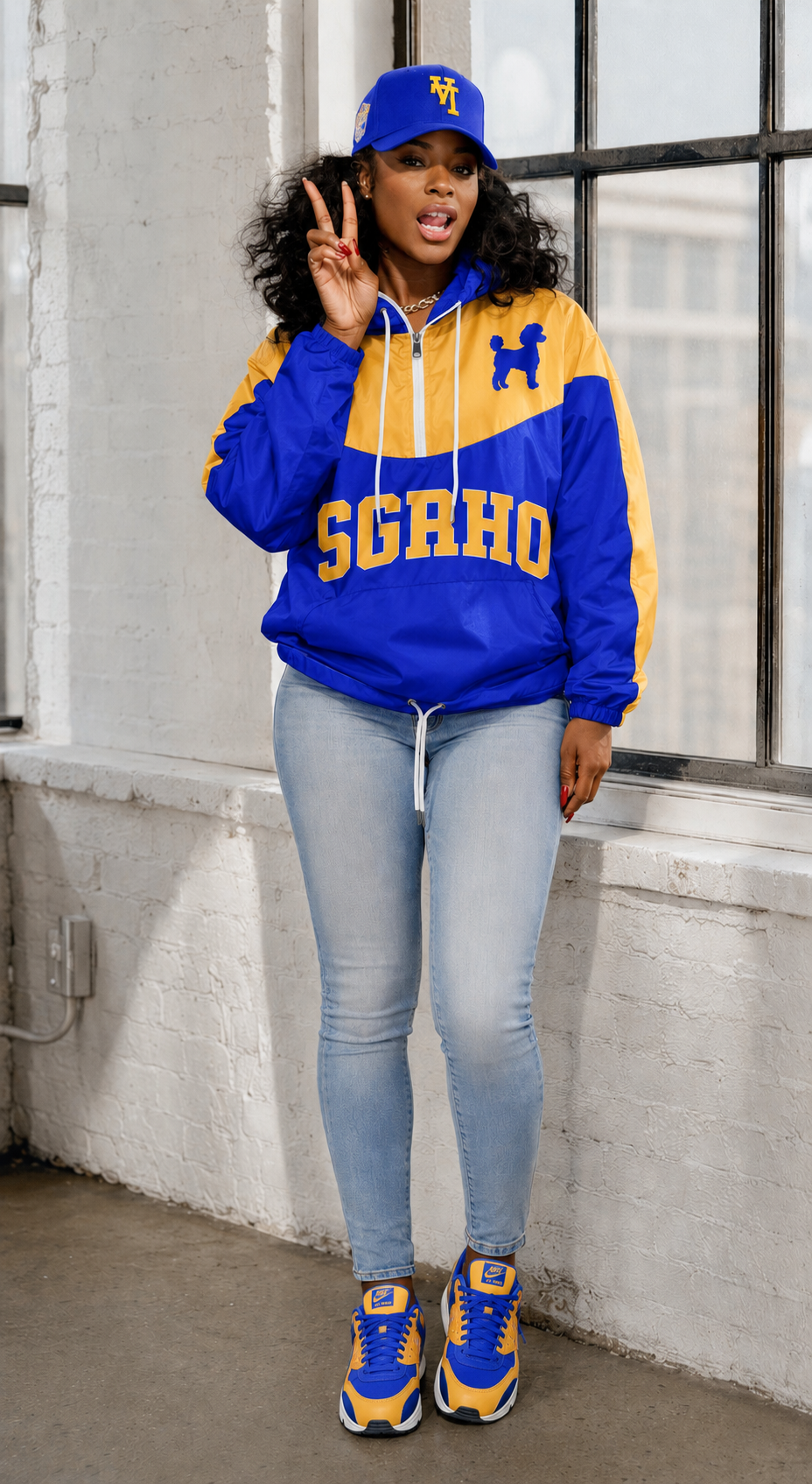 PRETTY POODLE cropped windbreaker