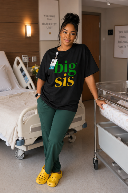 BIG SIS™  Tee —Emerald Green & Gold