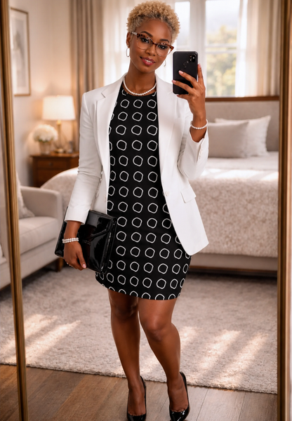The BLACK & WHITE T-shirt dress