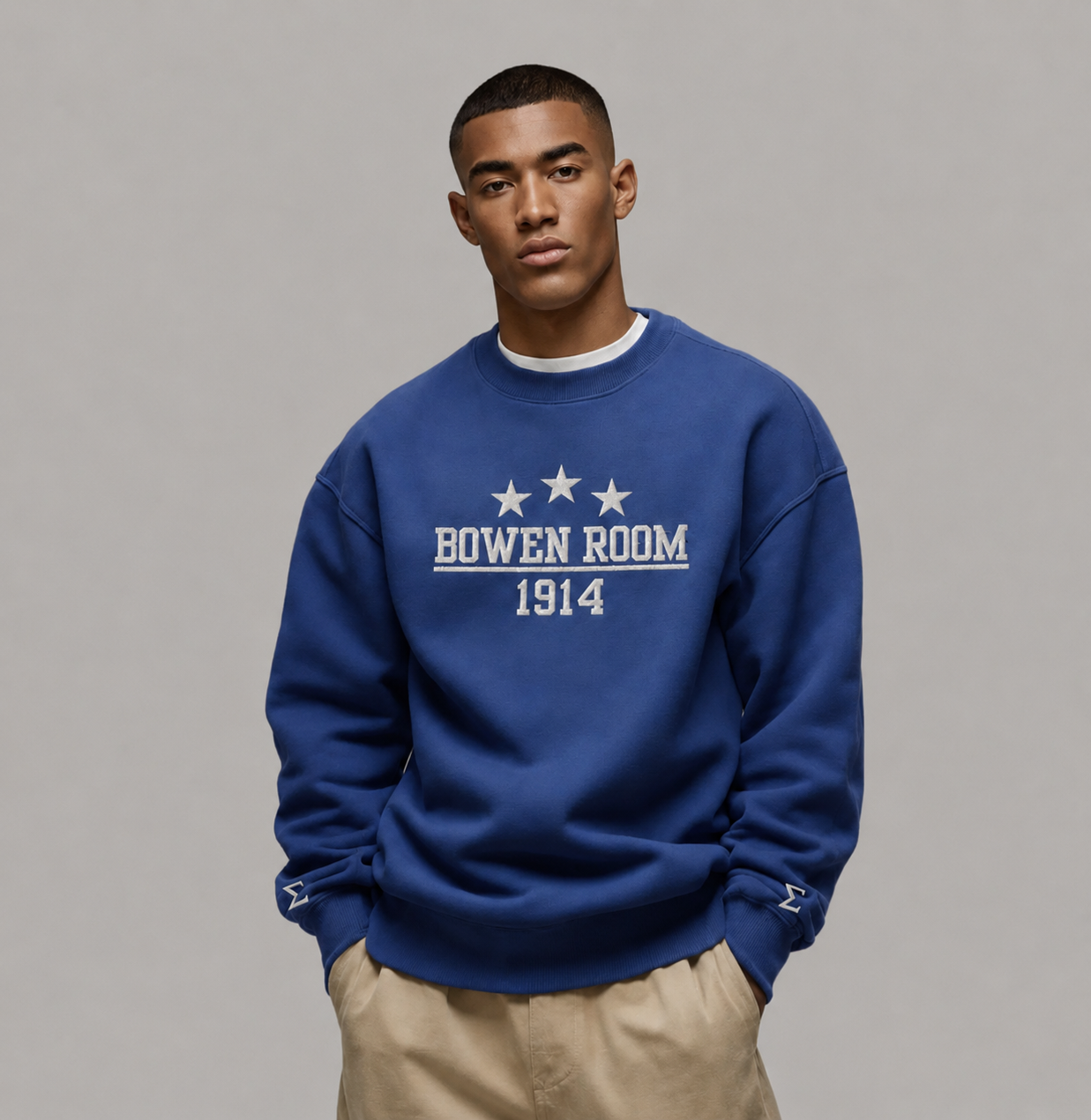 The Bowen Room – 1914 Premium Embroidered Crewneck - ROYAL