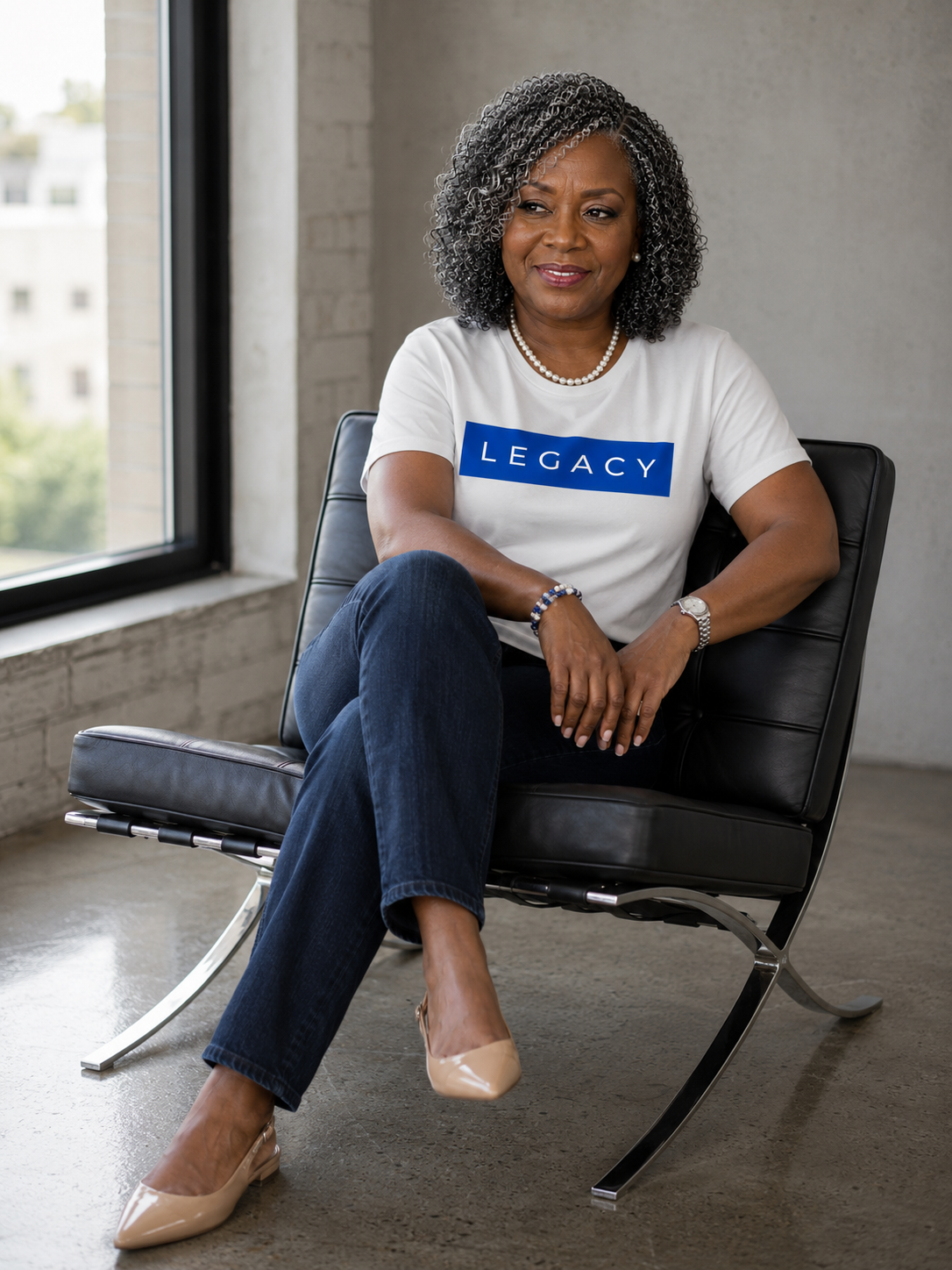 LEGACY t-shirt -Royal Blue & White