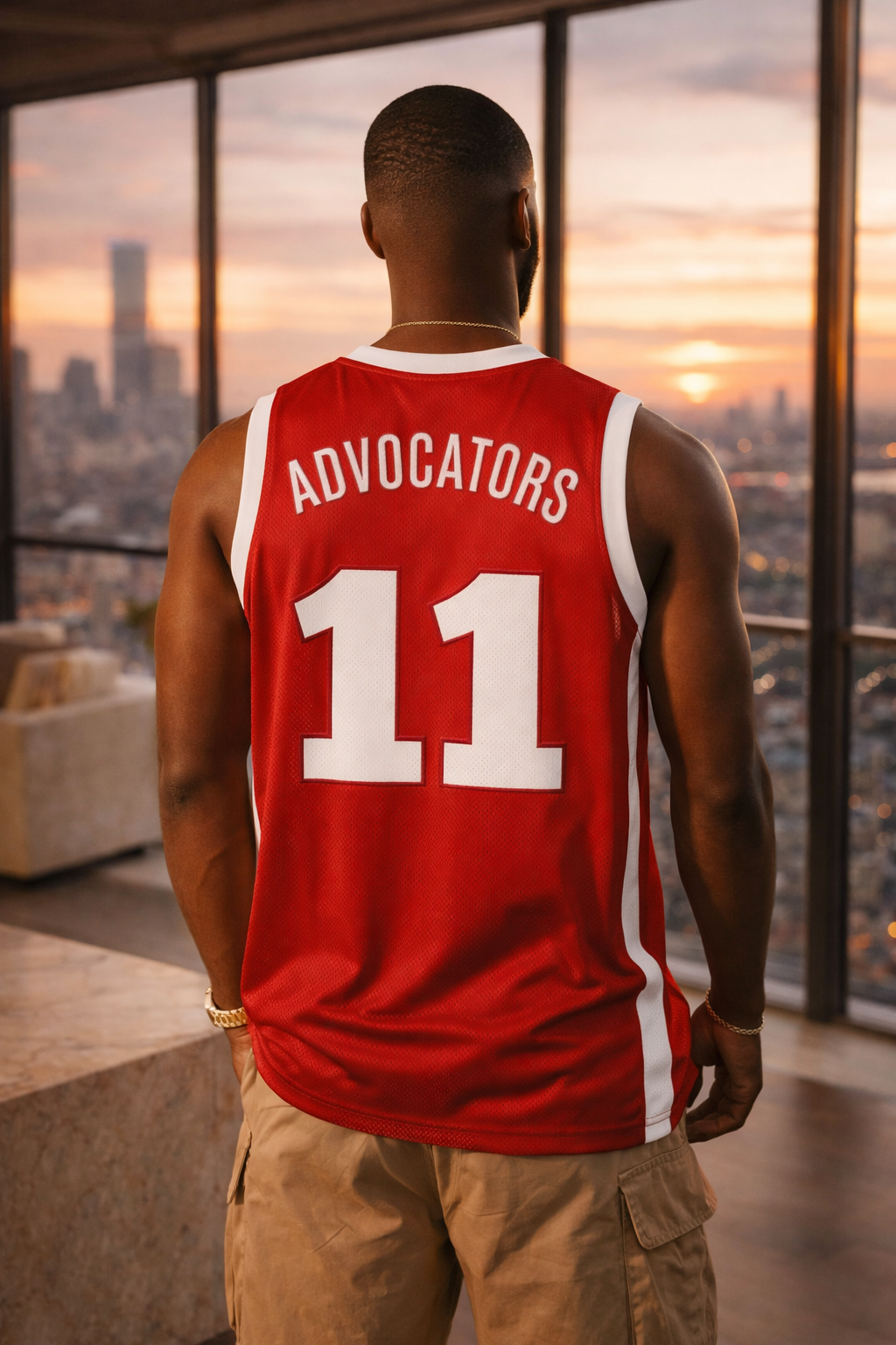The Advocators basketball jersey