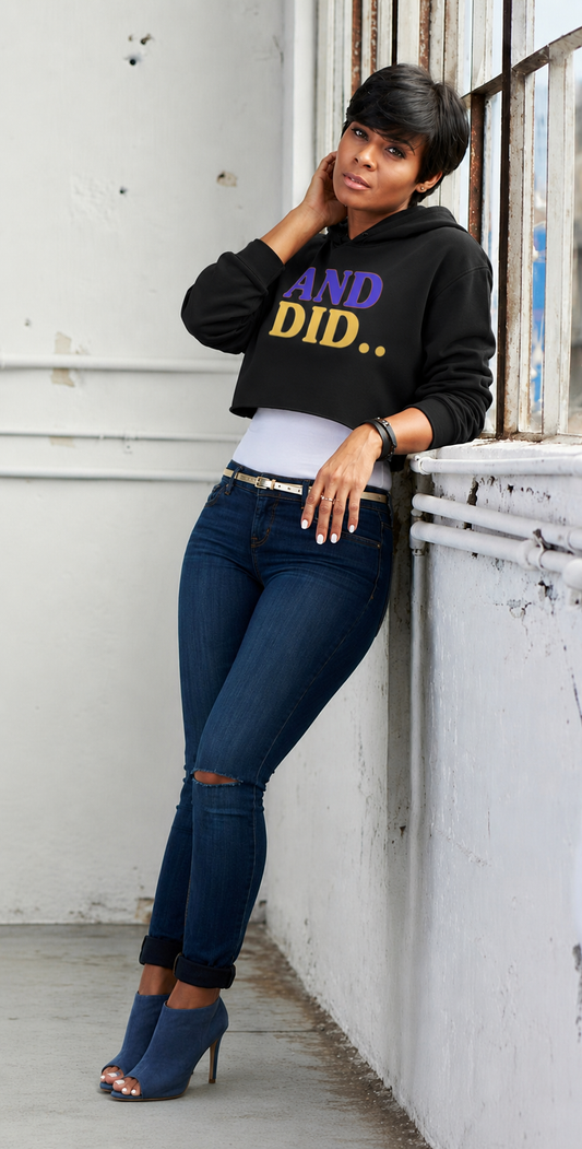 AND DID...Crop Hoodie - POODLES EDITION