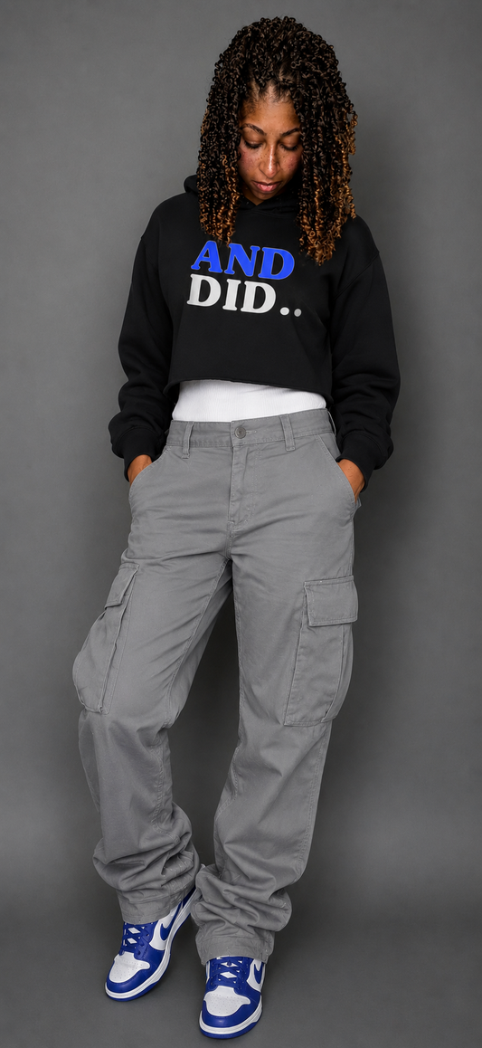 AND DID...Crop Hoodie - DOVELY EDITION