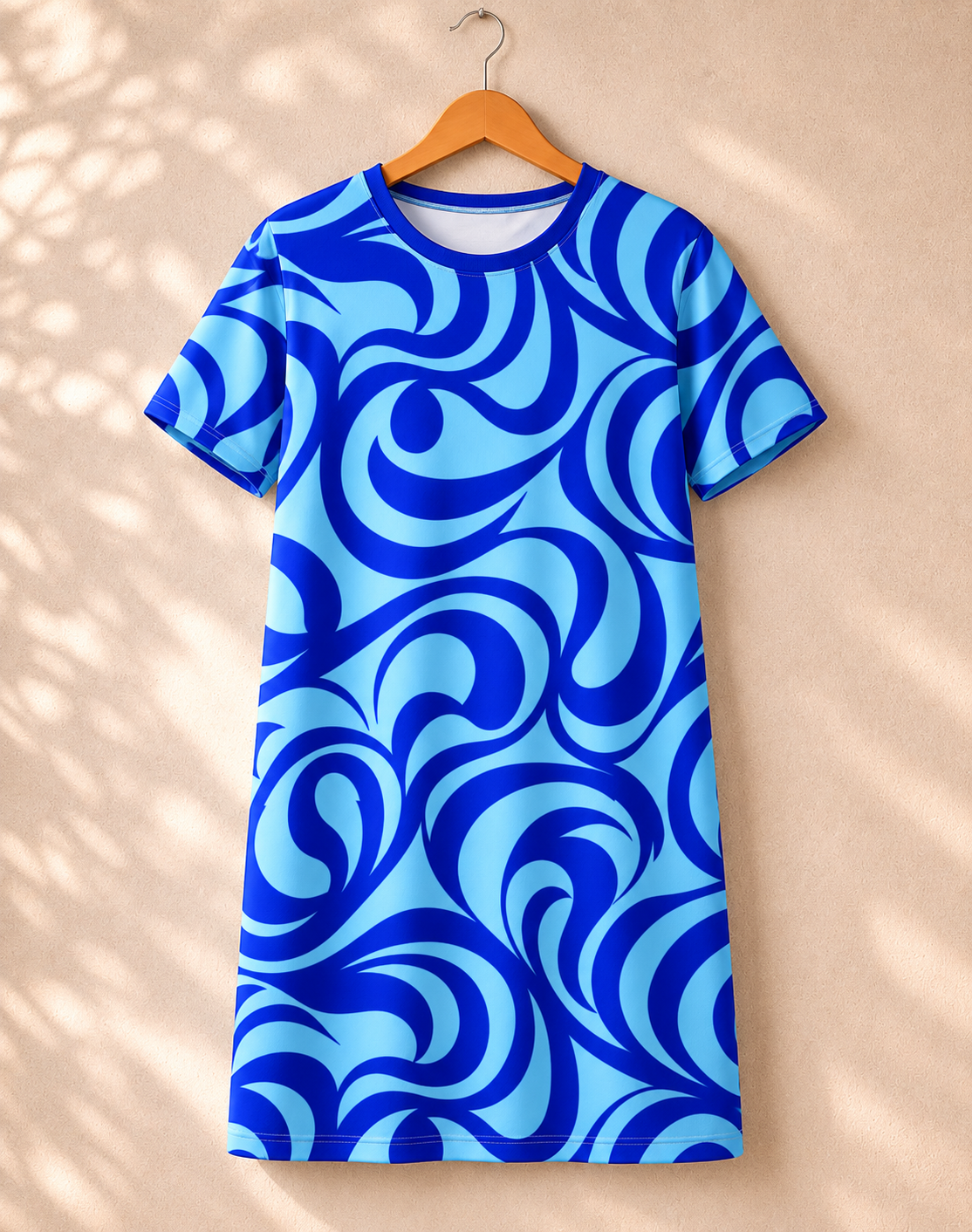 The Royal Sky Summer Wave T-Shirt Dress