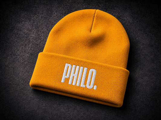 PHILO Premium Embroidered Cuffed Beanie