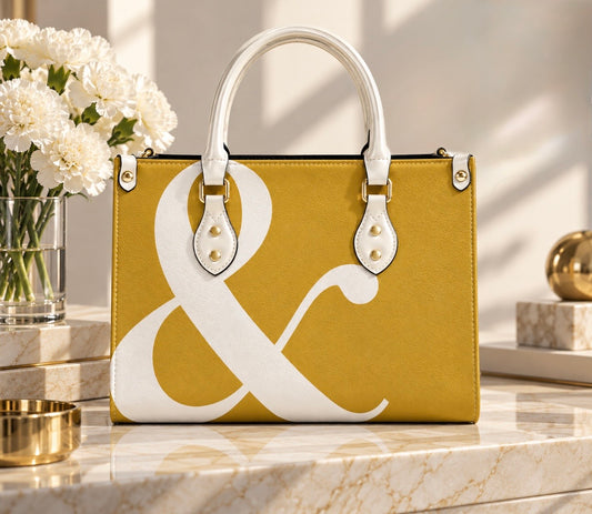 The Ampersand Tote | White & Gold