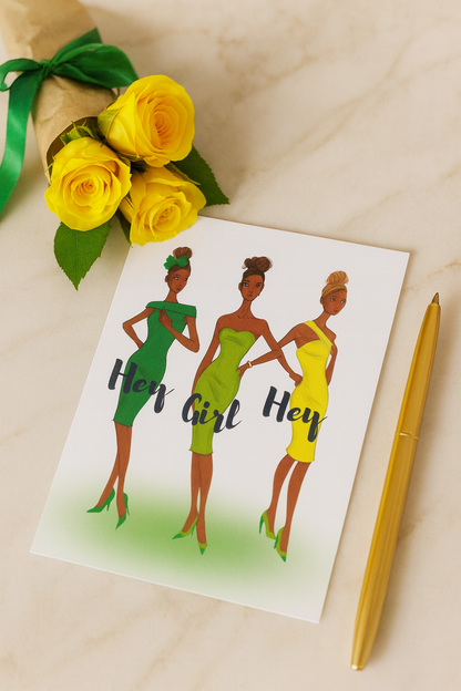 "Hey Girl Hey" – Blank Notecard 10 pack