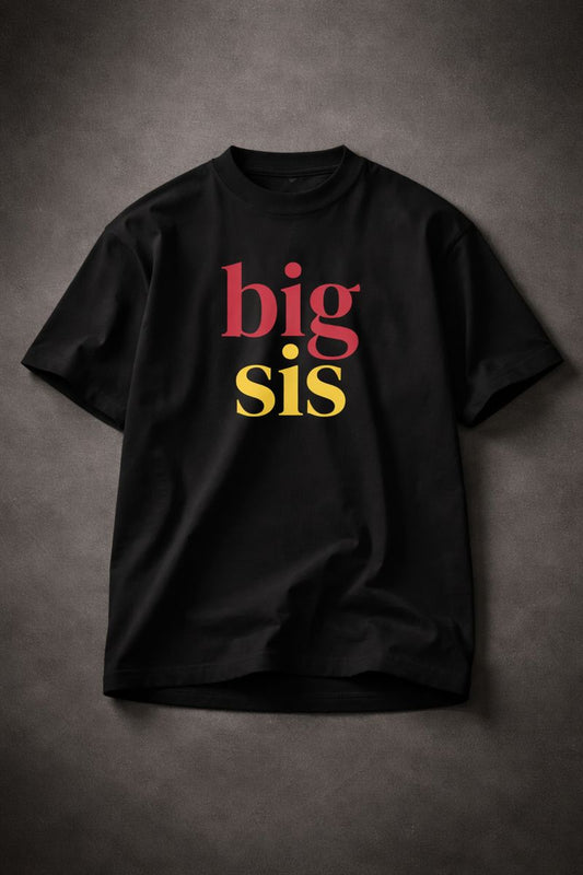 BIG SIS™ Oversized Tee —Scarlet & Gold