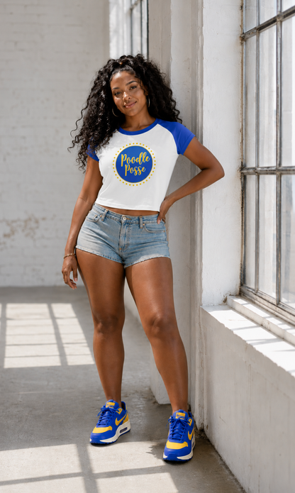 POODLE POSSE raglan baby tee