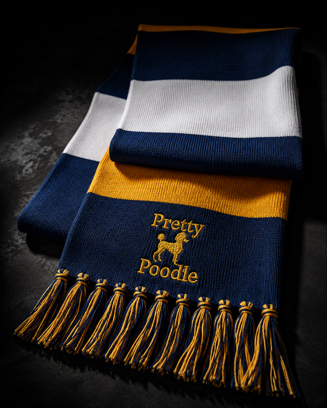 'Pretty Poodle' Embroidered Scarf