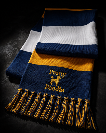 'Pretty Poodle' Embroidered Scarf