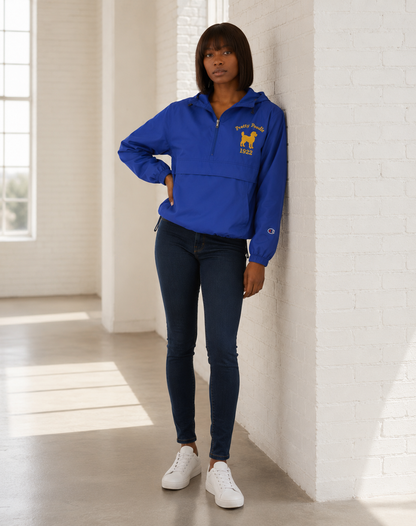 Pretty Poodle Embroidered Champion Packable Jacket