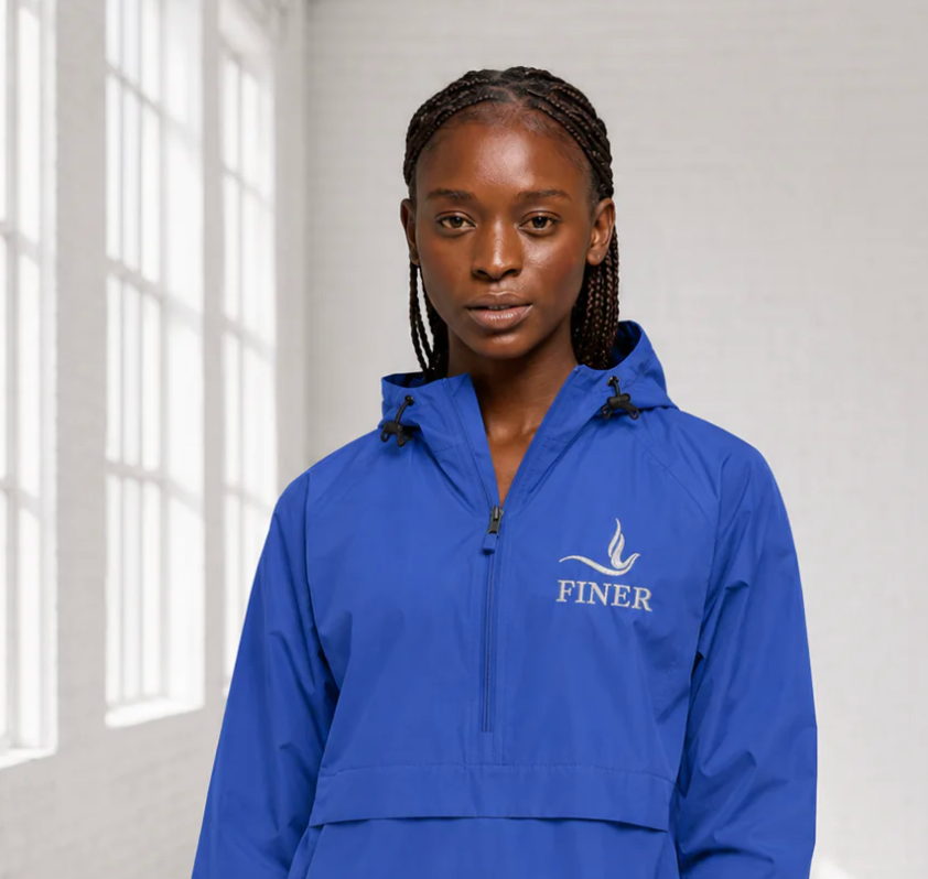 FINER Embroidered Champion Packable Jacket