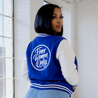 FINER WOMEN ONLY Heavyweight letterman jacket