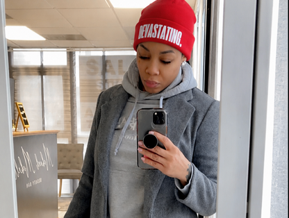 DEVASTATING Premium Embroidered Cuffed Beanie
