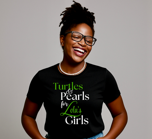 Turtles & Pearls for Lola's Girls - Black