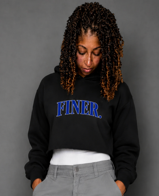 FINER...Crop Hoodie - DOVELY EDITION