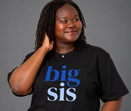 BIG SIS™ Oversized Tee —Sky Blue & Royal