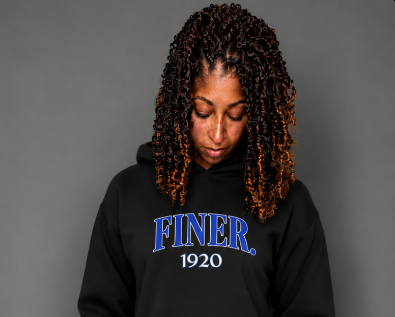 FINER 1920...Crop Hoodie - DOVELY EDITION