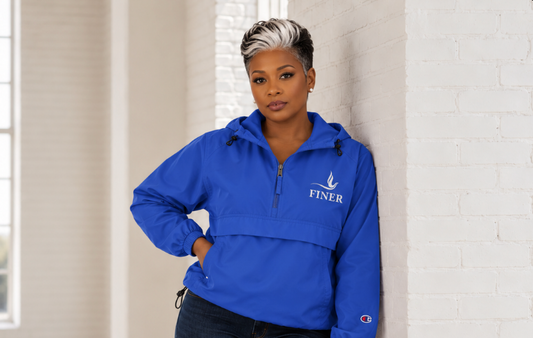 FINER Embroidered Champion Packable Jacket