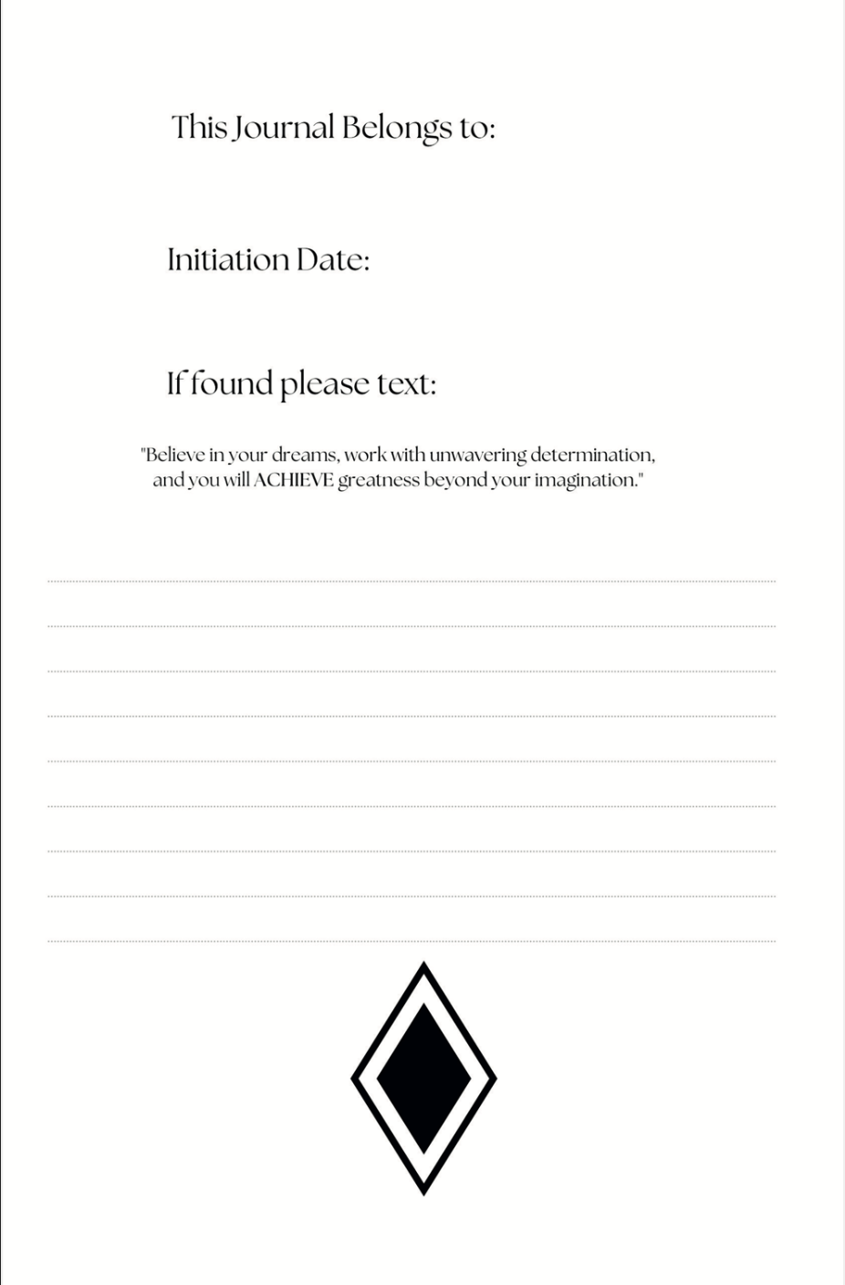 ACHIEVE. A Journal inspired by and for Kappa Men