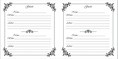 "I Said Yes"  Bridal Guest Book & Gift Registry- Black & White Edition