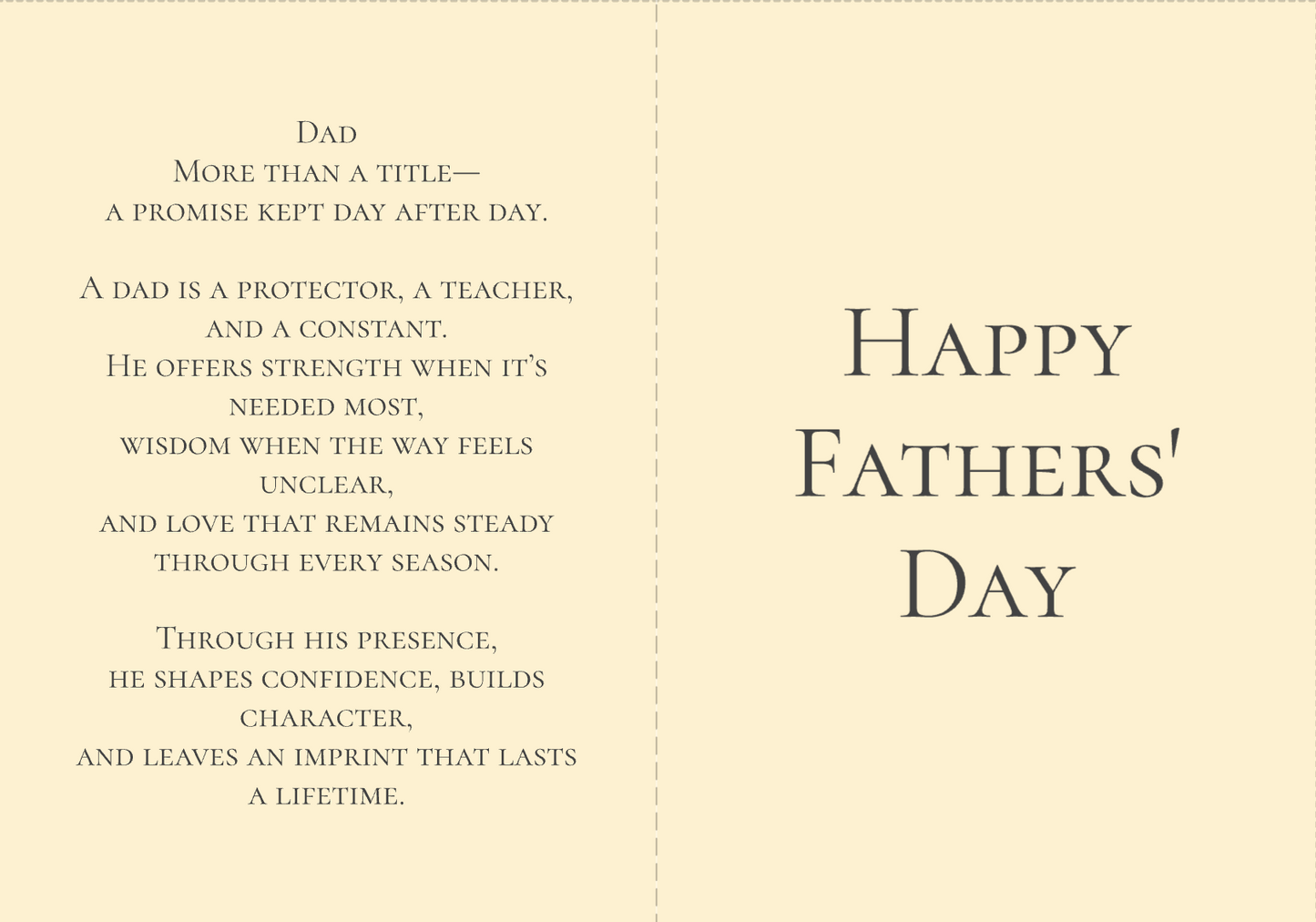 DAD - The Luxury Fathers' Day Card 10 pack